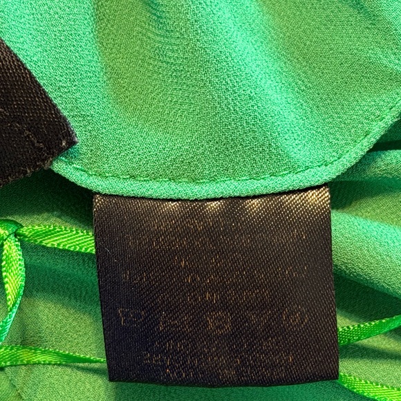 De La Vali Women’s size 6 Green Pareo Twisted Halter Neck Draped Sleeveless Top - Picture 10 of 10